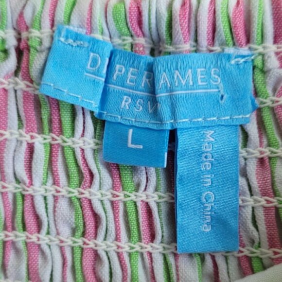 Stripe Flutter Sleeve Blouse by Draper James NWT size L - Picture 5 of 9